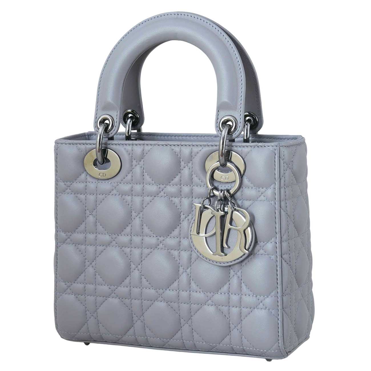 CHRISTIAN DIOR(USED)크리스찬디올 램스킨 레이디디올 스몰